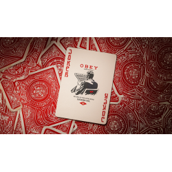 Obey Red Edition Playing Cards by theory11 wwww.magiedirecte.com