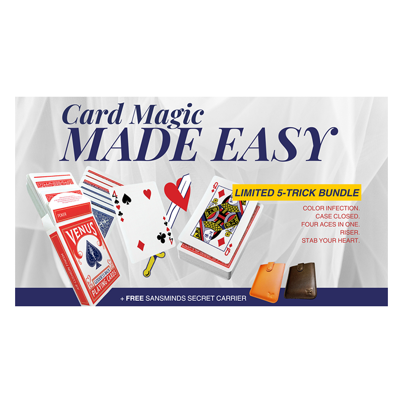 Card Magic Made Easy: Limited 5 - Trick Bundle (Brown) by SansMinds wwww.magiedirecte.com