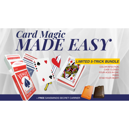 Card Magic Made Easy: Limited 5 - Trick Bundle (Brown) by SansMinds wwww.magiedirecte.com