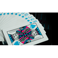 FULTONS Arcade TRON Edition Pink and Blue Foil Playing Cards wwww.magiedirecte.com