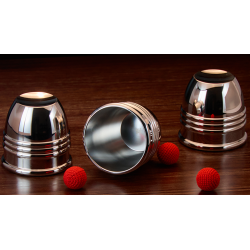 Cups and Balls Set MINI (Stainless-Steel) by Bluether Magic and Raphael wwww.magiedirecte.com