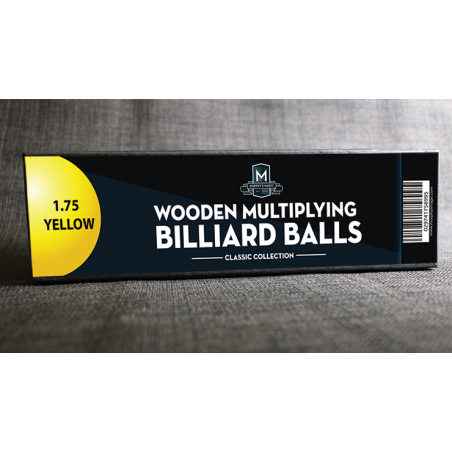 Wooden Billiard Balls (1.75" Yellow) by Classic Collections - Trick wwww.magiedirecte.com