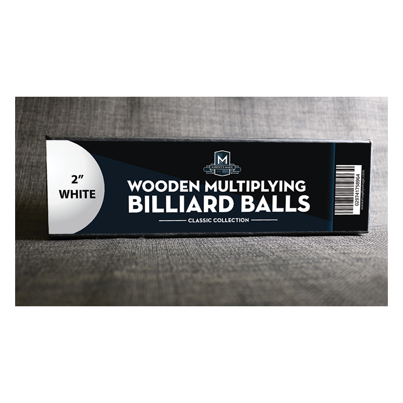 Wooden Billiard Balls (2" White) by Classic Collections - Trick wwww.magiedirecte.com