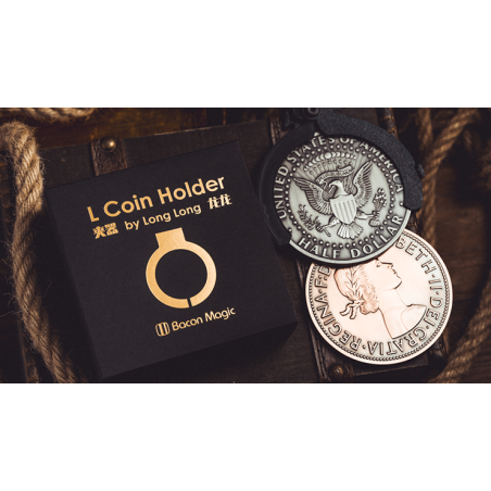 L Holder (Double Jumbo Coins 2.7"-3.2") - Long Long & Bacon Magic wwww.magiedirecte.com