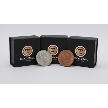 Super Scotch and Soda (US Half Dollar and English Penny) by Tango Magic wwww.magiedirecte.com