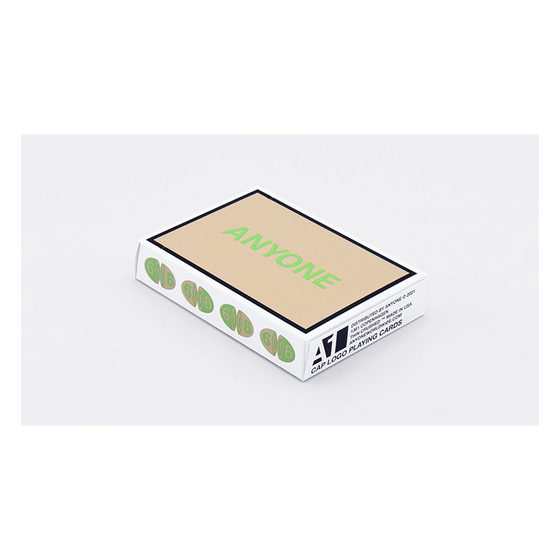 Beige/Green Cap Logo ANYONE Playing Cards wwww.magiedirecte.com