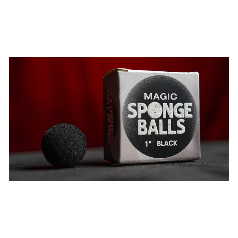 Sponge Balls 50PK BLACK 1" by Murphy's Magic wwww.magiedirecte.com