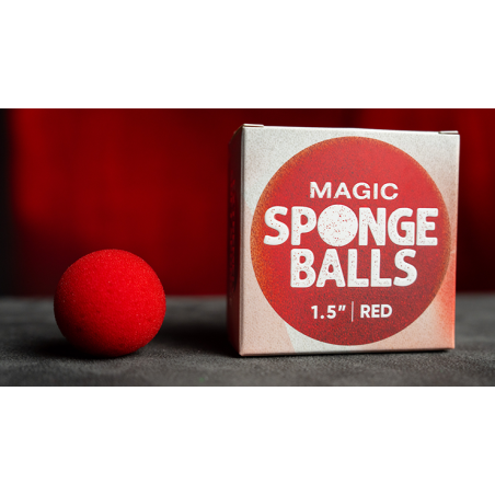 Sponge Balls 50PK RED 1.5" wwww.magiedirecte.com