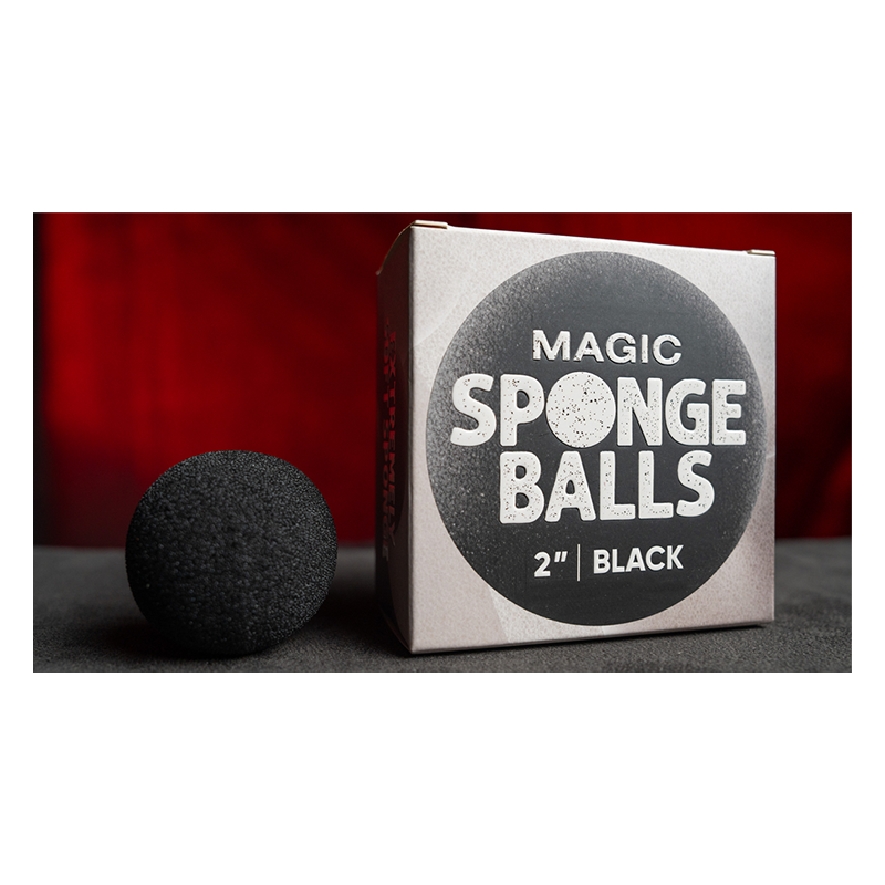 Sponge Balls 50PK BLACK 2" wwww.magiedirecte.com