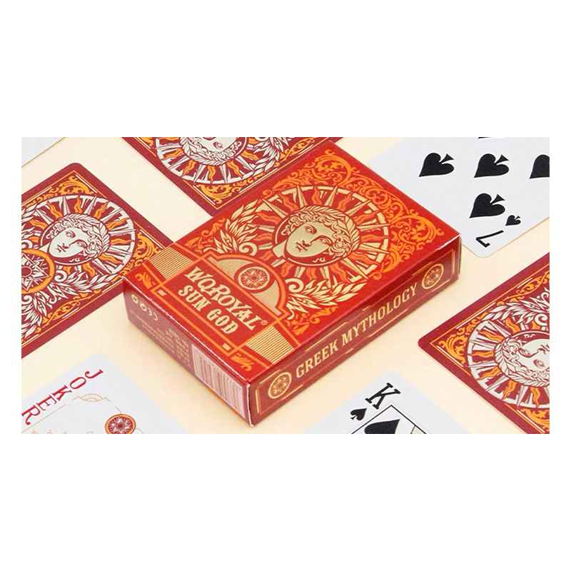 Sun God Greek Mythology Themed Red Edition Playing Cards wwww.magiedirecte.com