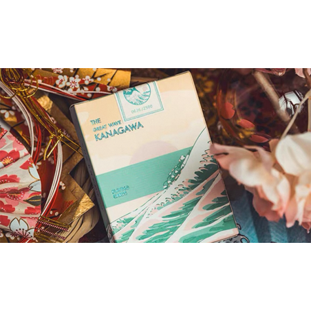 The Great Wave off Kanagawa V3 (Fresh Spring / Peppermint Green) Playing Cards wwww.magiedirecte.com