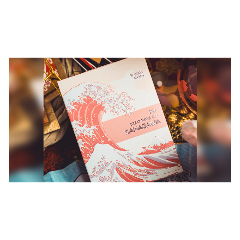 The Great Wave off Kanagawa V3 (Autumn Maple / Peachy Pink) Playing Cards wwww.magiedirecte.com