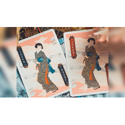 The Great Wave off Kanagawa V3 (Autumn Maple / Peachy Pink) Playing Cards wwww.magiedirecte.com