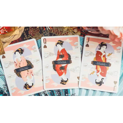 The Great Wave off Kanagawa V3 (Autumn Maple / Peachy Pink) Playing Cards wwww.magiedirecte.com