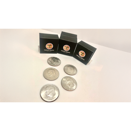 Expanded Shell Eisenhower Dollar (plus 4 Regular Coins) by Tango Magic wwww.magiedirecte.com