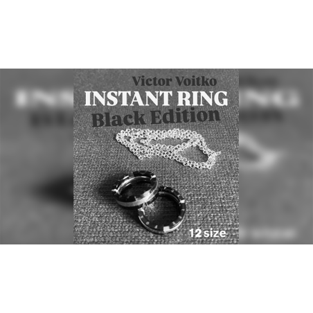 Instant Ring (silver/black, Size 12) by Viktor Voitko wwww.magiedirecte.com