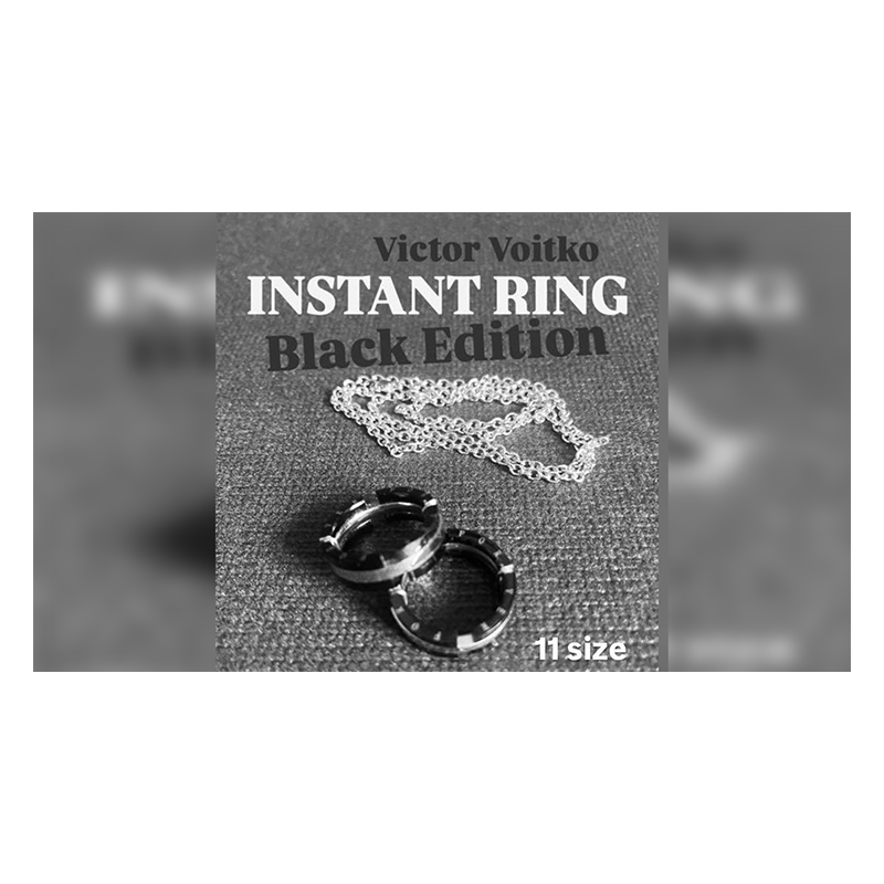 Instant Ring (silver/black, Size 11) by Viktor Voitko wwww.magiedirecte.com