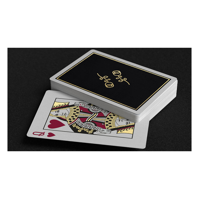 Gold Foil Black Roses Casino Playing Cards wwww.magiedirecte.com