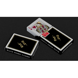 Gold Foil Black Roses Casino Playing Cards wwww.magiedirecte.com