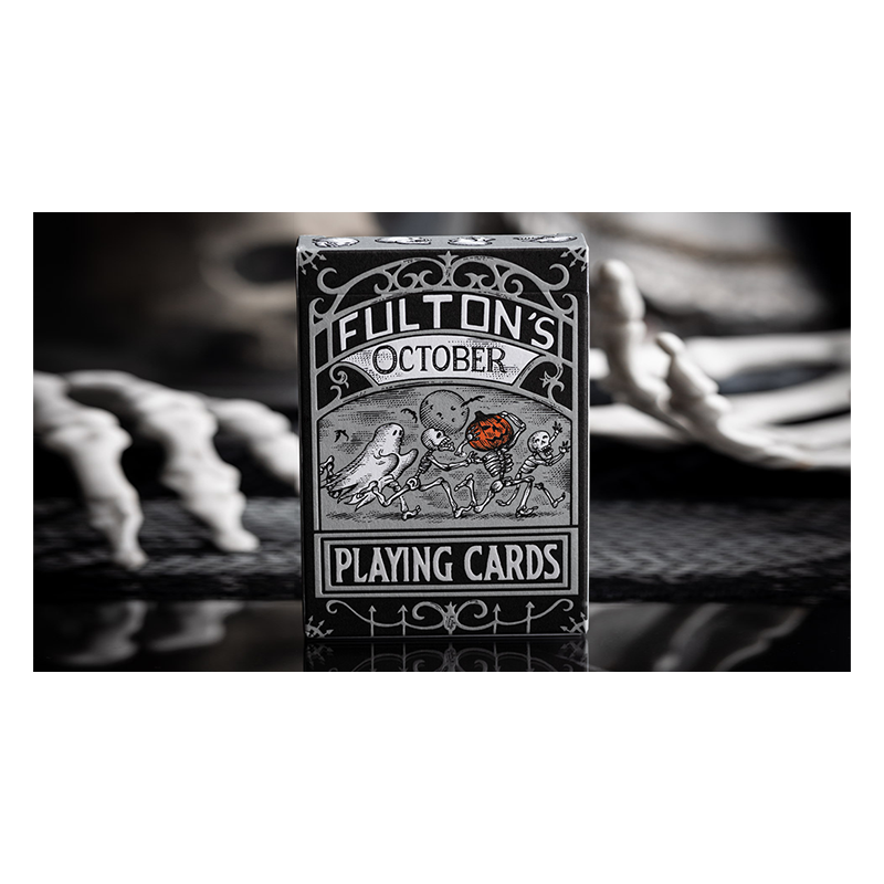 FULTONS OCTOBER TOMBSTONE GREY PLAYING CARDS wwww.magiedirecte.com