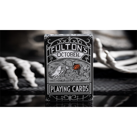 FULTONS OCTOBER TOMBSTONE GREY PLAYING CARDS wwww.magiedirecte.com