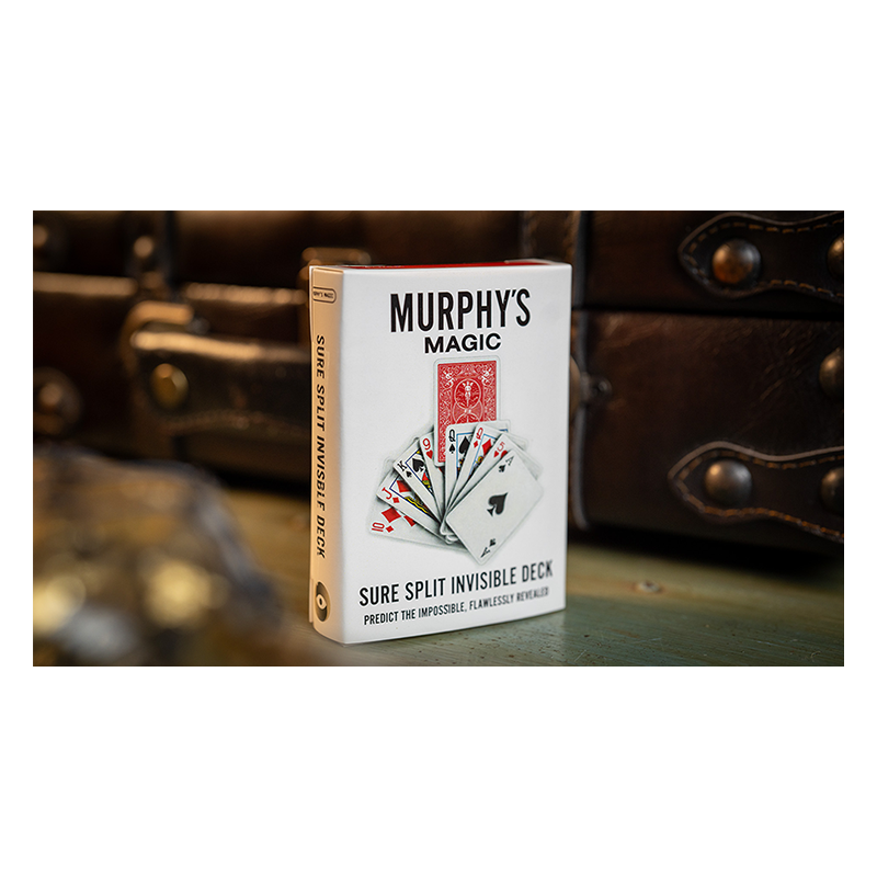 SURE SPLIT Invisible Deck Bicycle (Red) by Murphy's Magic wwww.magiedirecte.com