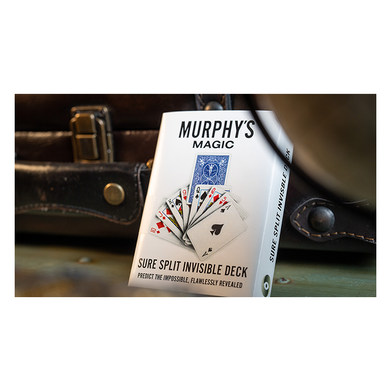 SURE SPLIT Invisible Deck Bicycle (Blue) by Murphy's Magic wwww.magiedirecte.com