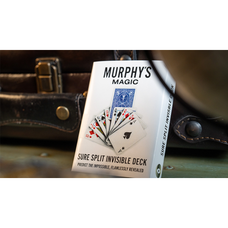 SURE SPLIT Invisible Deck Bicycle (Blue) by Murphy's Magic wwww.magiedirecte.com