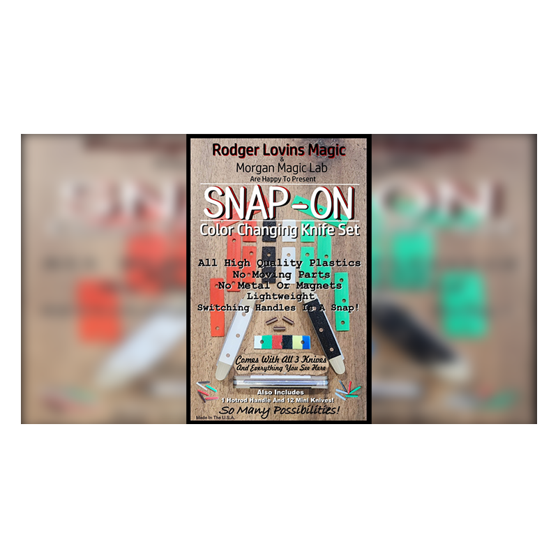 SNAP-ON Color Changing Knife Set by Rodger Lovins wwww.magiedirecte.com