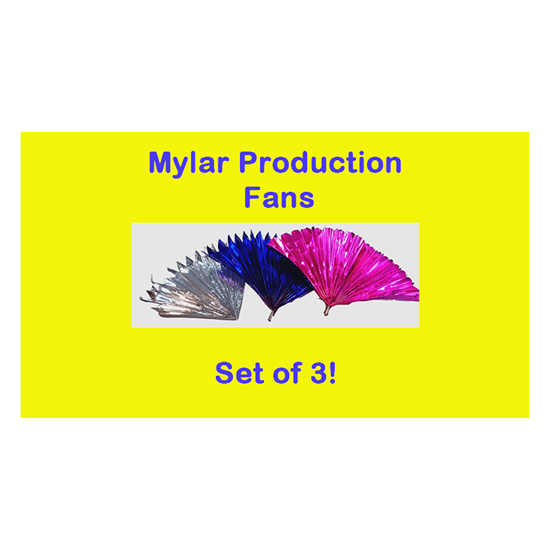 Mylar Production Fans (Set of 3) wwww.magiedirecte.com