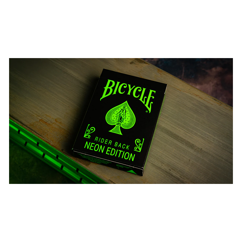 Bicycle Neon Rider Back Green-Glo Deck Playing Cards wwww.magiedirecte.com