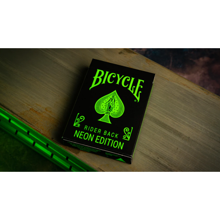 Bicycle Neon Rider Back Green-Glo Deck Playing Cards wwww.magiedirecte.com