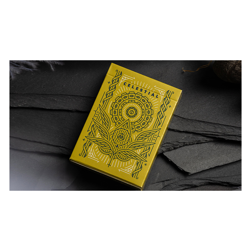 Celestial Valor Playing Cards by Giovanni Meroni(greenish yellow) wwww.magiedirecte.com