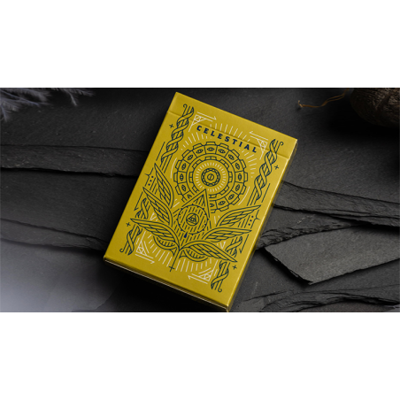Celestial Valor Playing Cards by Giovanni Meroni(greenish yellow) wwww.magiedirecte.com