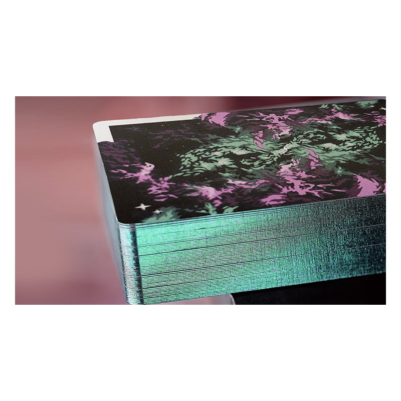 Gilded Nebula Stellar Green Playing Cards (green star) wwww.magiedirecte.com