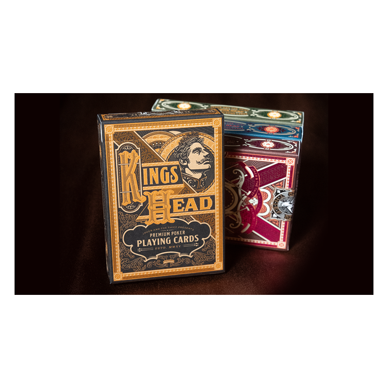 King's Head (Black and Gold Foil) Playing Cards  by Joker and the Thief wwww.magiedirecte.com