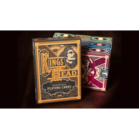 King's Head (Black and Gold Foil) Playing Cards  by Joker and the Thief wwww.magiedirecte.com
