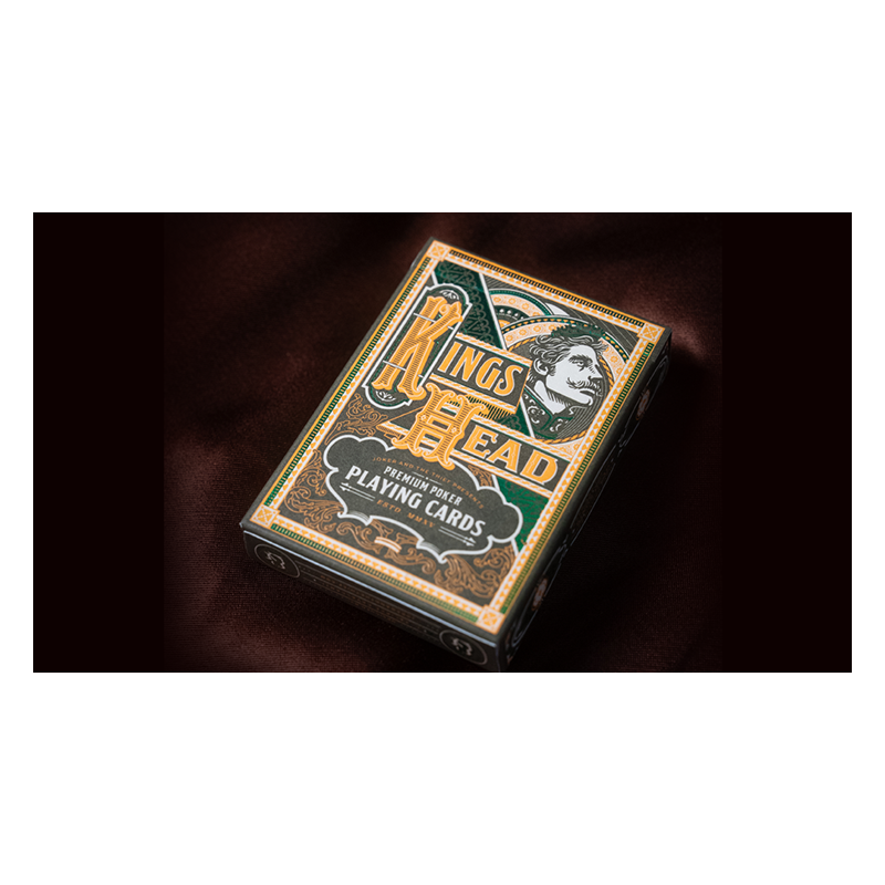 Kings Head (Green & Yellow) Playing Cards  by Joker and the Thief wwww.magiedirecte.com