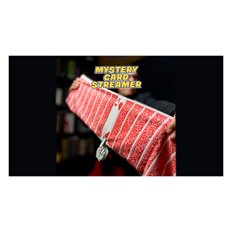 Mystery Card Streamer (Red 4 of Hearts) by PlayTime Magic DEFMA wwww.magiedirecte.com