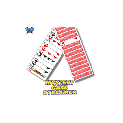 Mystery Card Streamer (Red 4 of Hearts) by PlayTime Magic DEFMA wwww.magiedirecte.com
