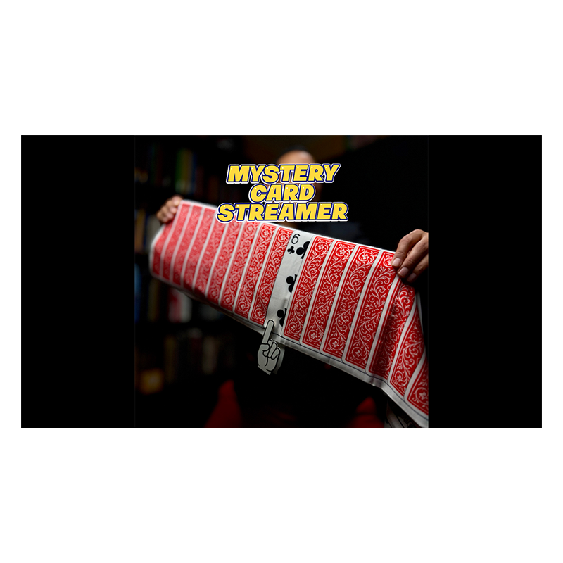 Mystery Card Streamer (Red 6 of Clubs) by PlayTime Magic DEFMA wwww.magiedirecte.com