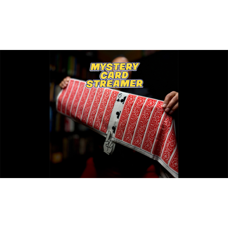 Mystery Card Streamer (Red 6 of Clubs) by PlayTime Magic DEFMA wwww.magiedirecte.com