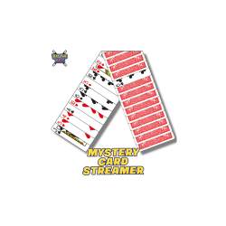 Mystery Card Streamer (Red 6 of Clubs) by PlayTime Magic DEFMA wwww.magiedirecte.com