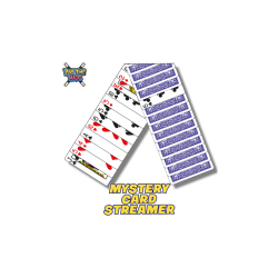 Mystery Card Streamer (Blue 6 of Clubs) by PlayTime Magic DEFMA wwww.magiedirecte.com