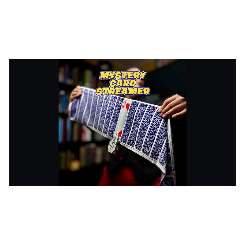 Mystery Card Streamer (Blue 4 of Hearts) by PlayTime Magic DEFMA wwww.magiedirecte.com