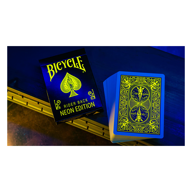 Bicycle Neon Rider Back Yellow-Starburst Deck Playing Cards wwww.magiedirecte.com