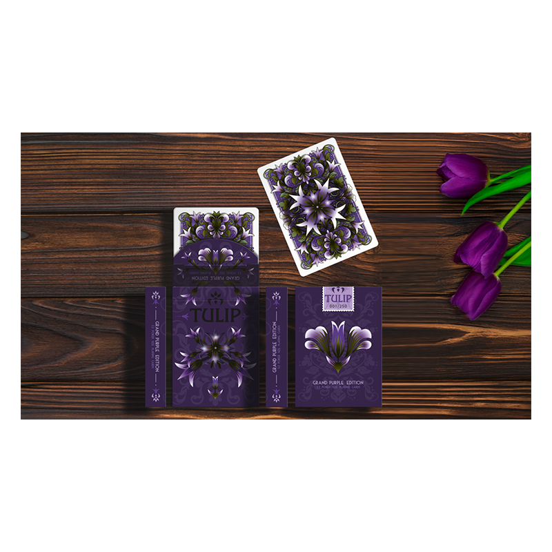 Grand Tulip Purple Playing Cards by Dutch Card House Company wwww.magiedirecte.com