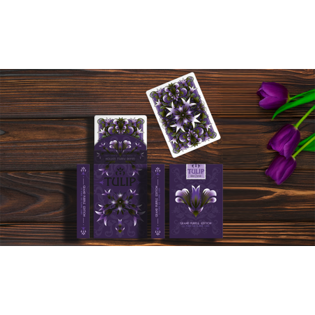 Grand Tulip Purple Playing Cards by Dutch Card House Company wwww.magiedirecte.com