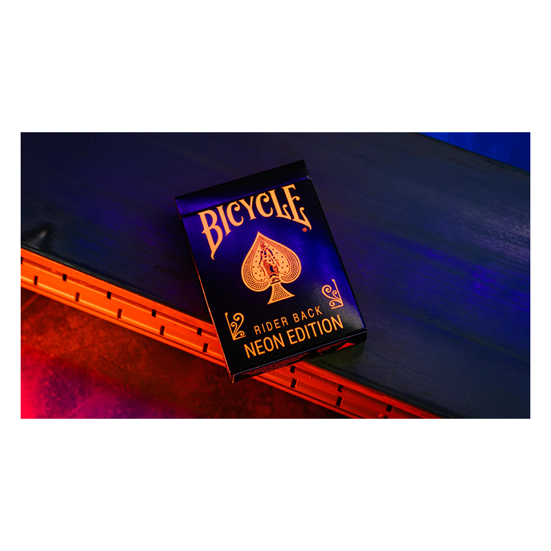 Bicycle Neon Solar-Orange Rider Back Playing Cards wwww.magiedirecte.com