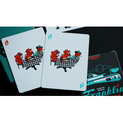 FRANKLIN BBQ RETRO BLACK PLAYING CARDS wwww.magiedirecte.com